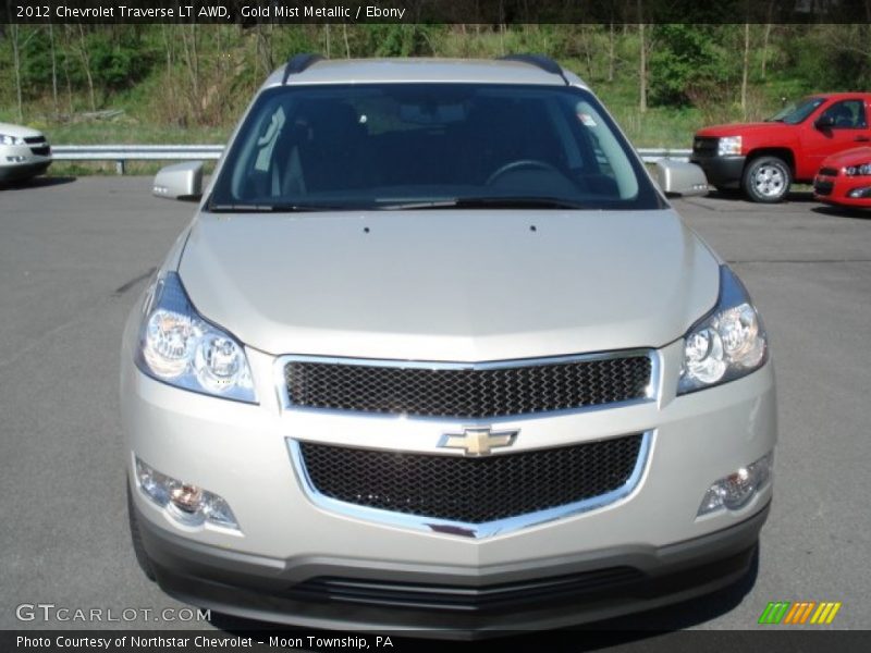 Gold Mist Metallic / Ebony 2012 Chevrolet Traverse LT AWD