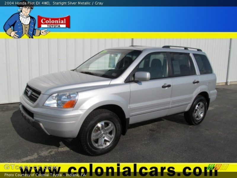 Starlight Silver Metallic / Gray 2004 Honda Pilot EX 4WD