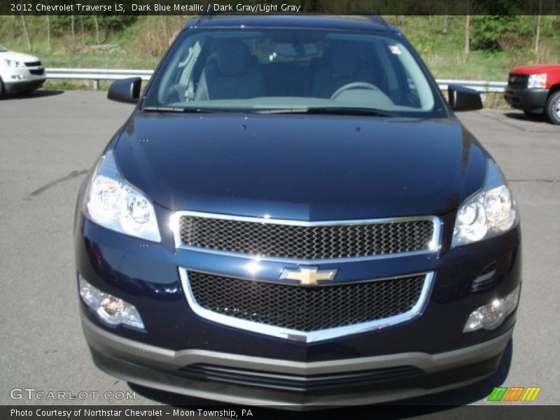 Dark Blue Metallic / Dark Gray/Light Gray 2012 Chevrolet Traverse LS