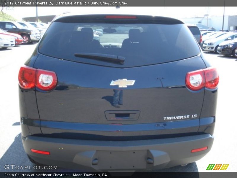 Dark Blue Metallic / Dark Gray/Light Gray 2012 Chevrolet Traverse LS