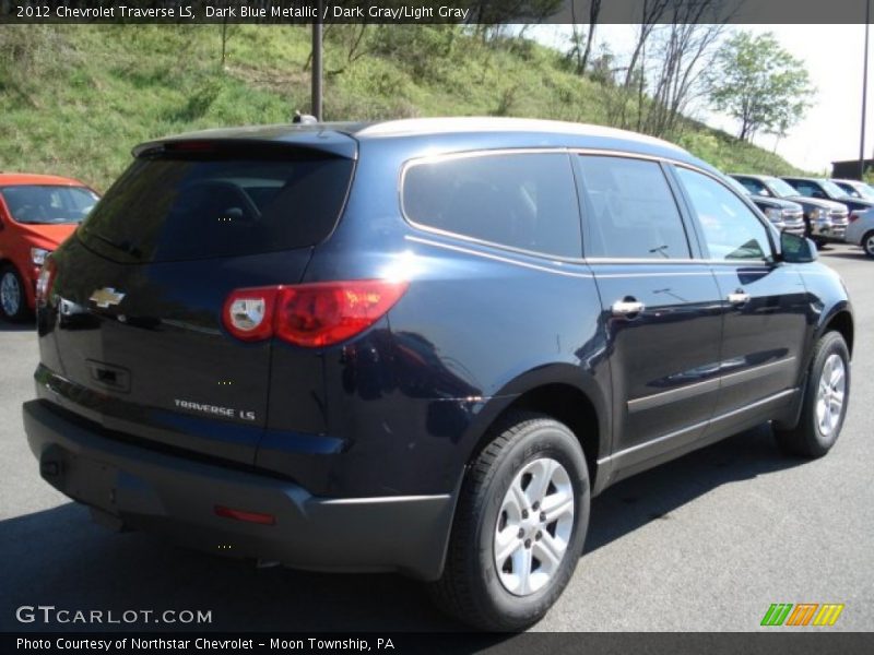 Dark Blue Metallic / Dark Gray/Light Gray 2012 Chevrolet Traverse LS