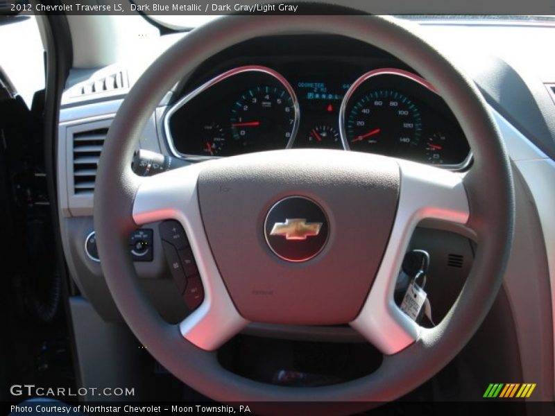 Dark Blue Metallic / Dark Gray/Light Gray 2012 Chevrolet Traverse LS