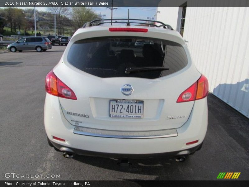 Glacier White Pearl / Beige 2010 Nissan Murano SL AWD