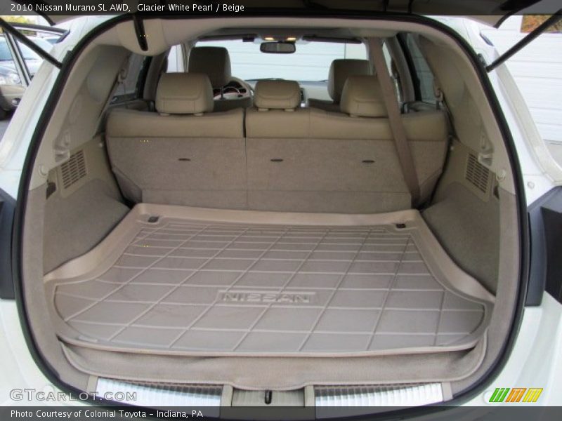 Glacier White Pearl / Beige 2010 Nissan Murano SL AWD