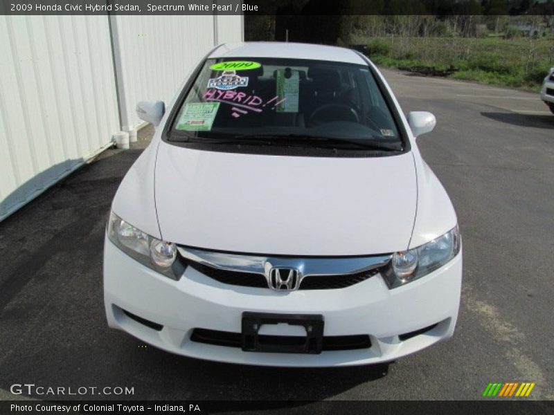 Spectrum White Pearl / Blue 2009 Honda Civic Hybrid Sedan