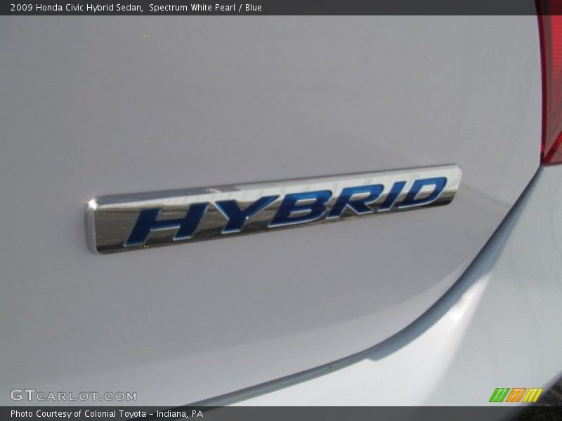 Spectrum White Pearl / Blue 2009 Honda Civic Hybrid Sedan