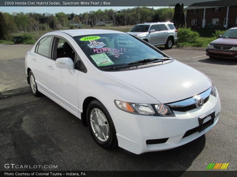 Spectrum White Pearl / Blue 2009 Honda Civic Hybrid Sedan