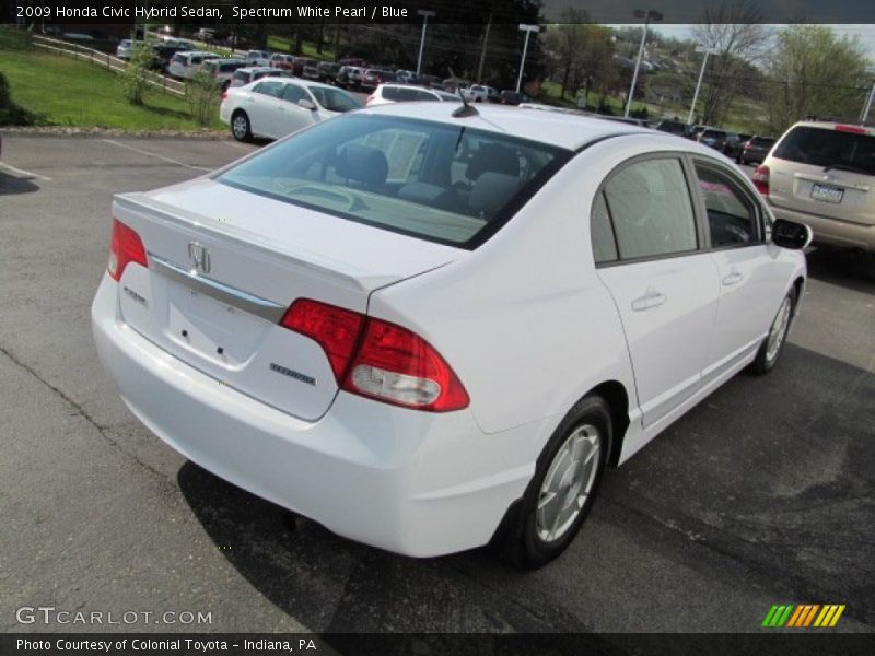 Spectrum White Pearl / Blue 2009 Honda Civic Hybrid Sedan
