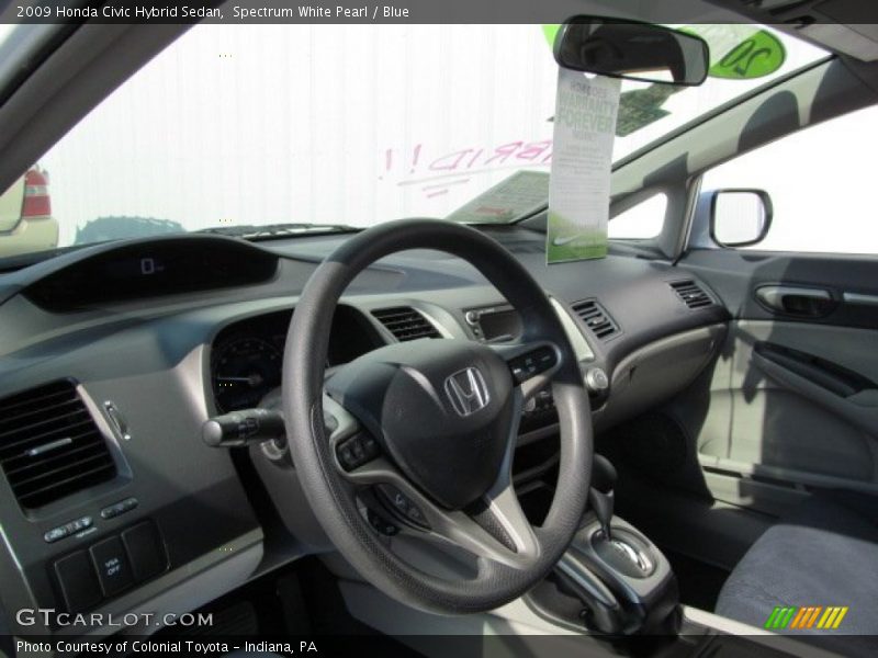 Spectrum White Pearl / Blue 2009 Honda Civic Hybrid Sedan