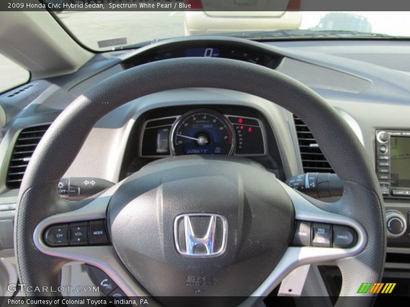 Spectrum White Pearl / Blue 2009 Honda Civic Hybrid Sedan