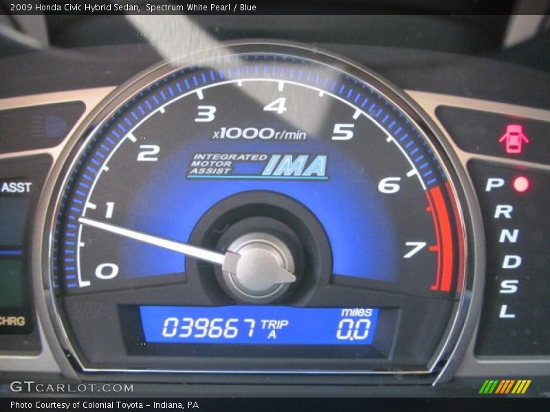 Spectrum White Pearl / Blue 2009 Honda Civic Hybrid Sedan