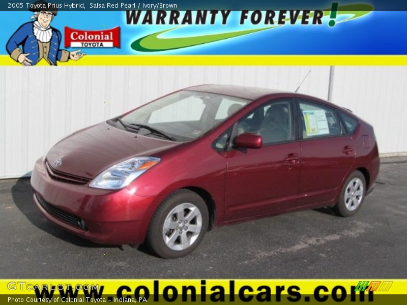 Salsa Red Pearl / Ivory/Brown 2005 Toyota Prius Hybrid