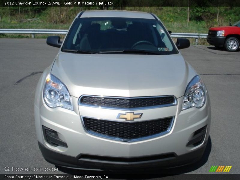 Gold Mist Metallic / Jet Black 2012 Chevrolet Equinox LS AWD
