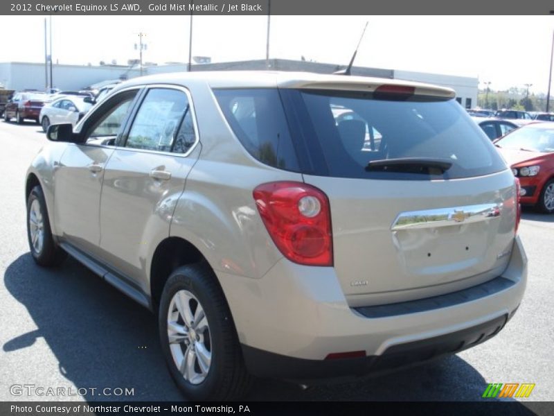 Gold Mist Metallic / Jet Black 2012 Chevrolet Equinox LS AWD