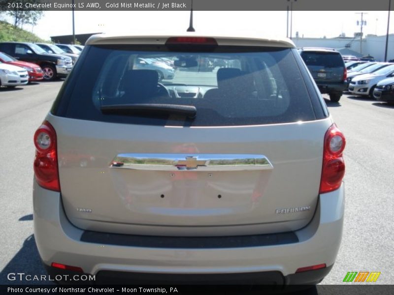 Gold Mist Metallic / Jet Black 2012 Chevrolet Equinox LS AWD