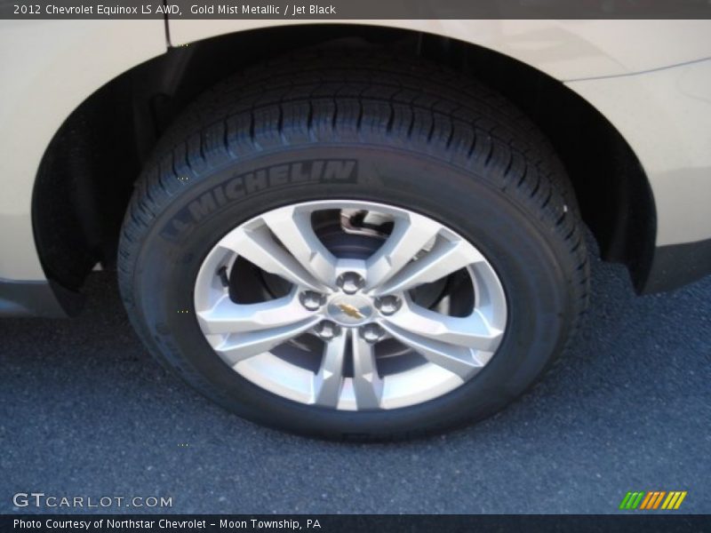 Gold Mist Metallic / Jet Black 2012 Chevrolet Equinox LS AWD