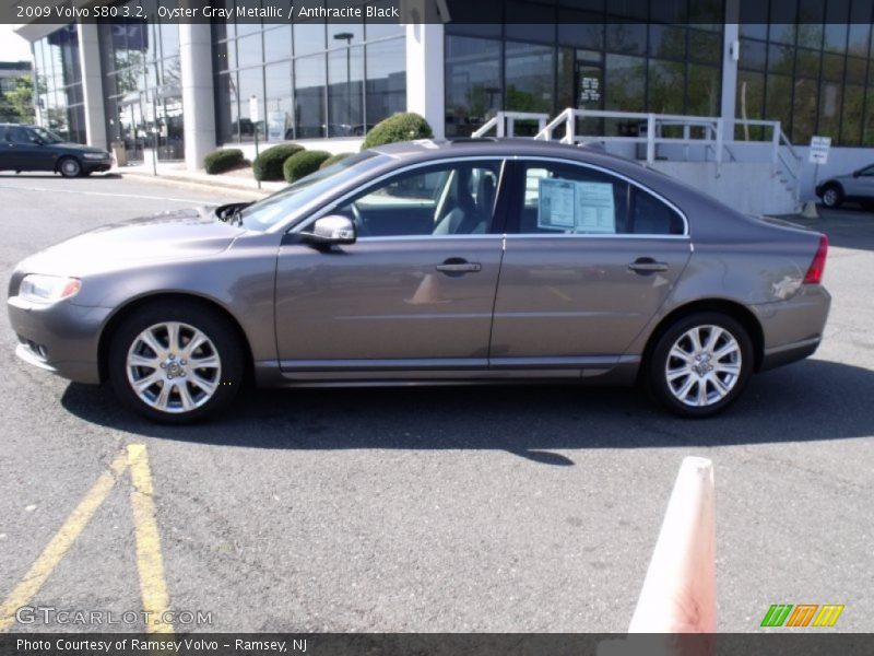 Oyster Gray Metallic / Anthracite Black 2009 Volvo S80 3.2