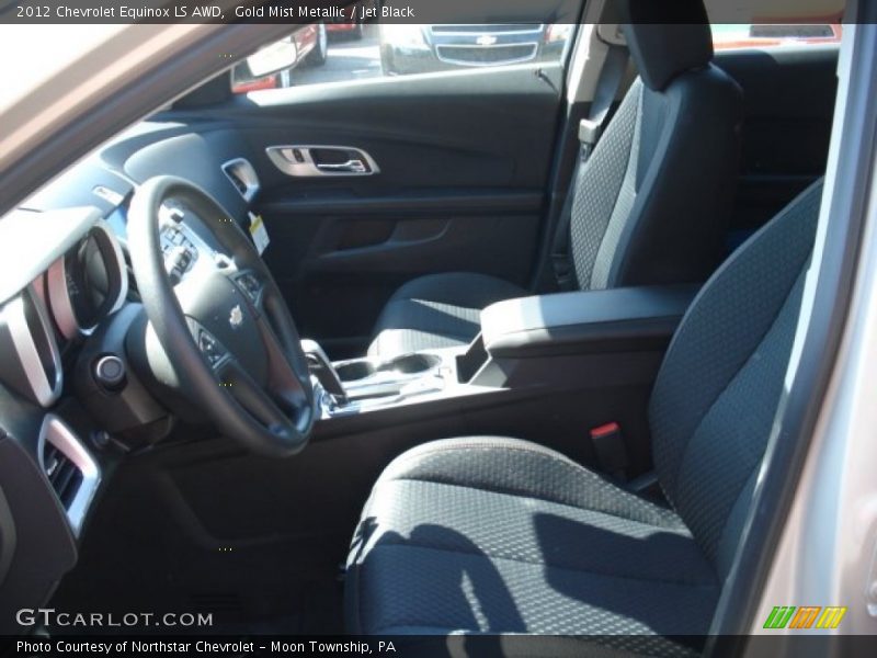 Gold Mist Metallic / Jet Black 2012 Chevrolet Equinox LS AWD