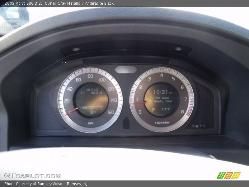 Oyster Gray Metallic / Anthracite Black 2009 Volvo S80 3.2