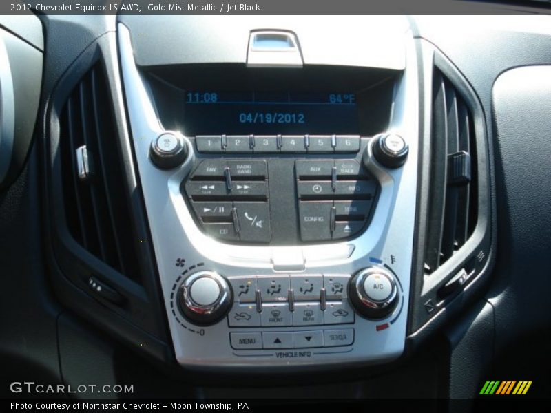Gold Mist Metallic / Jet Black 2012 Chevrolet Equinox LS AWD