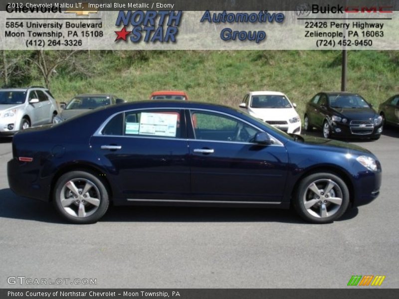 Imperial Blue Metallic / Ebony 2012 Chevrolet Malibu LT