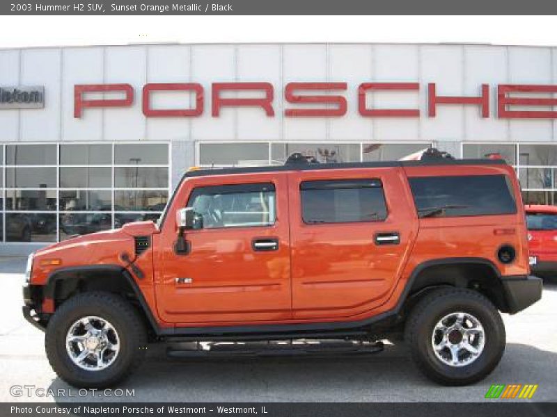 Sunset Orange Metallic / Black 2003 Hummer H2 SUV