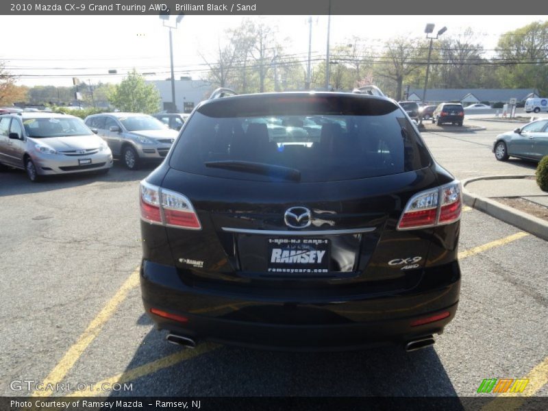 Brilliant Black / Sand 2010 Mazda CX-9 Grand Touring AWD