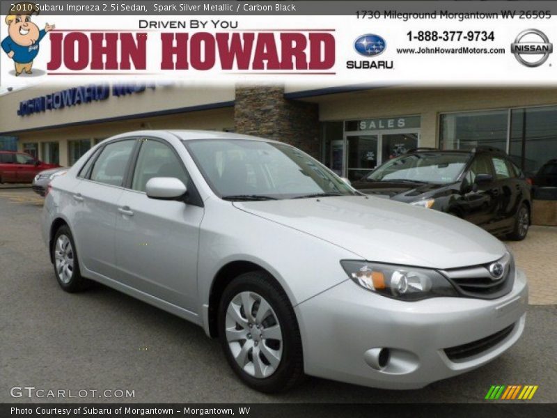 Spark Silver Metallic / Carbon Black 2010 Subaru Impreza 2.5i Sedan