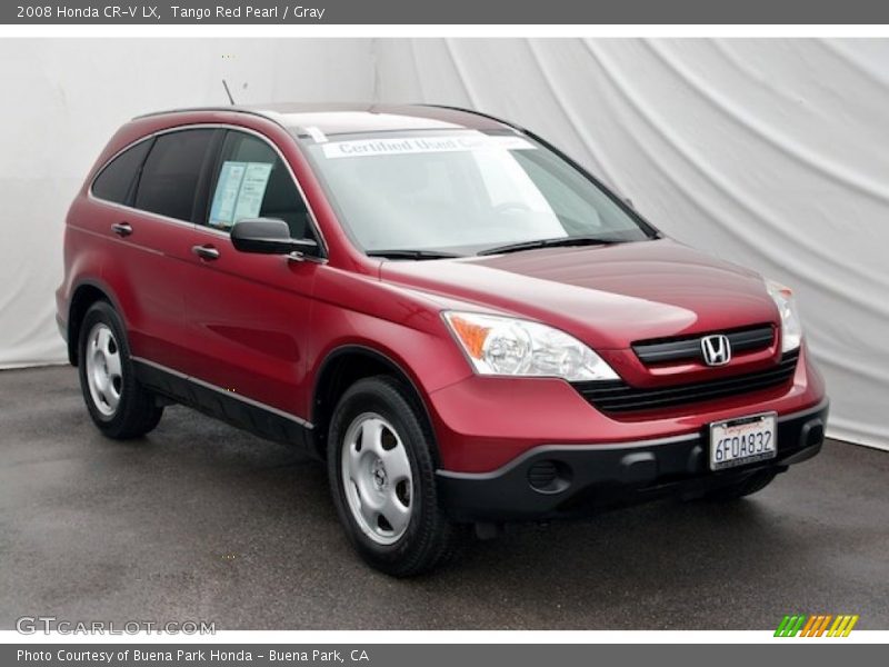 Tango Red Pearl / Gray 2008 Honda CR-V LX