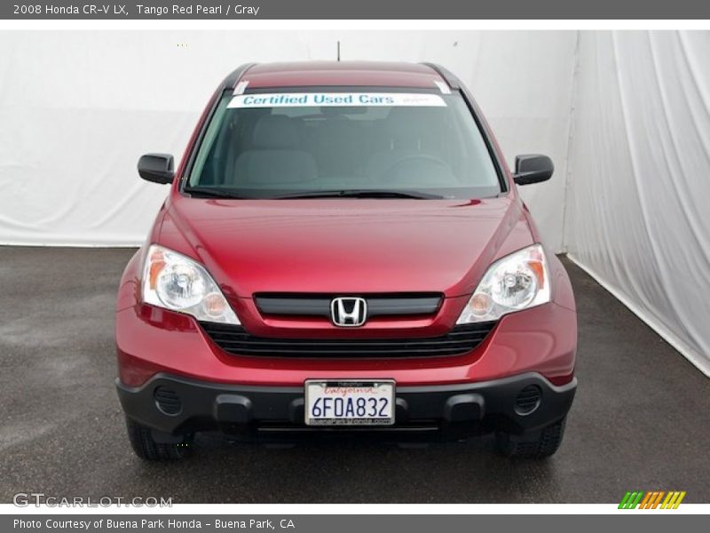 Tango Red Pearl / Gray 2008 Honda CR-V LX