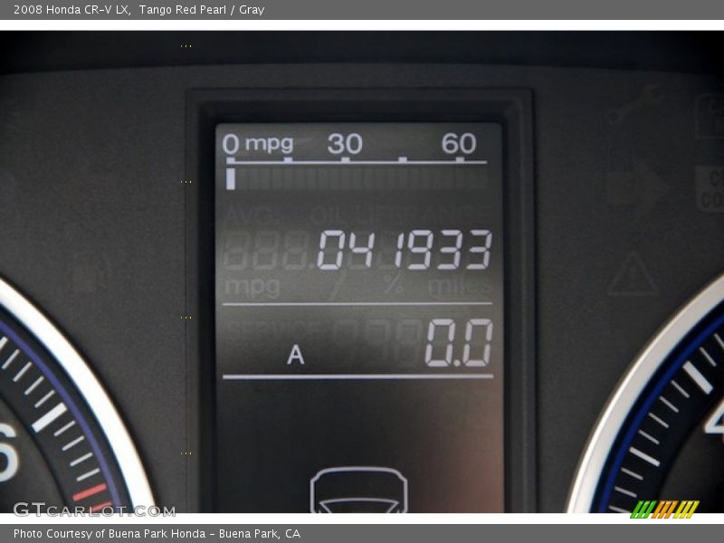 Tango Red Pearl / Gray 2008 Honda CR-V LX