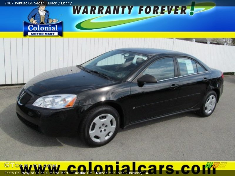 Black / Ebony 2007 Pontiac G6 Sedan