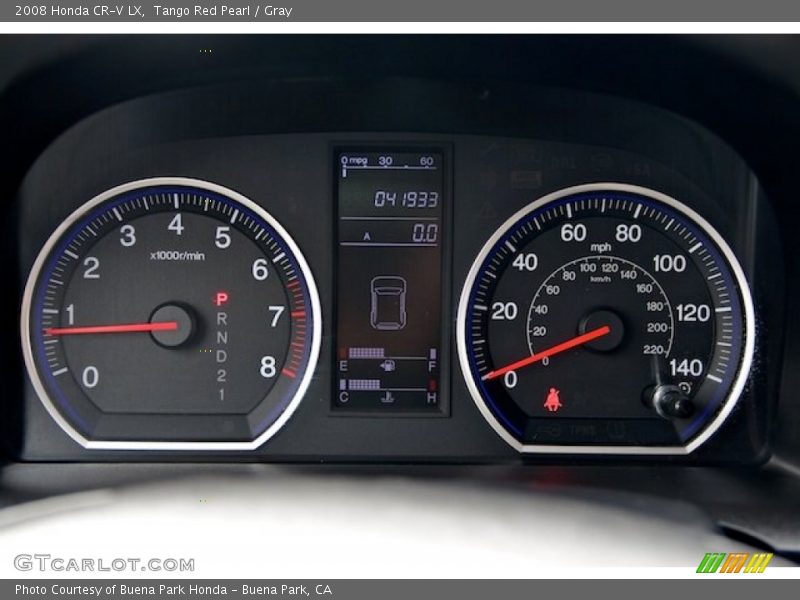 Tango Red Pearl / Gray 2008 Honda CR-V LX