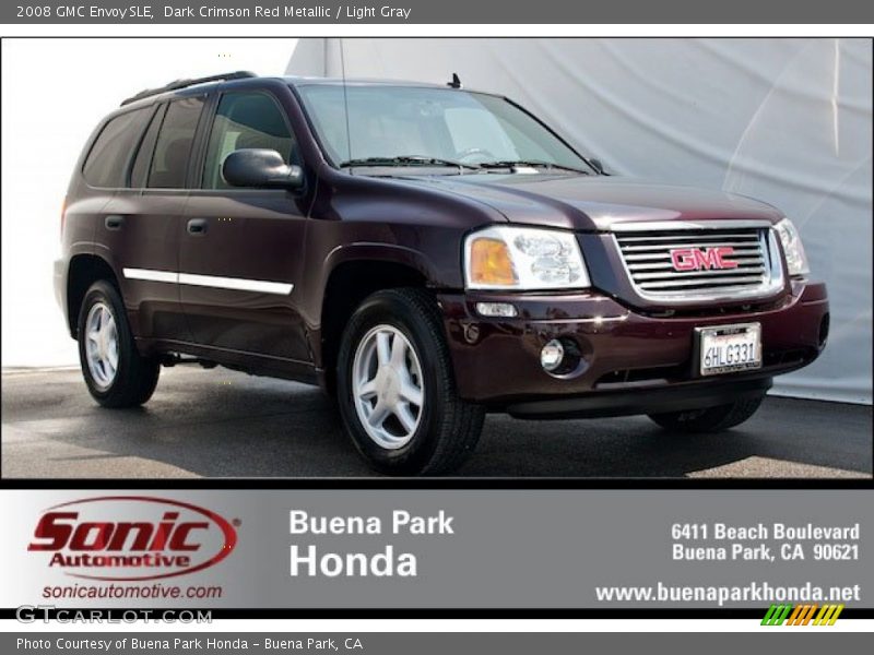 Dark Crimson Red Metallic / Light Gray 2008 GMC Envoy SLE