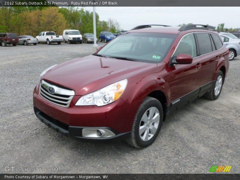 Ruby Red Pearl / Off Black 2012 Subaru Outback 2.5i Premium