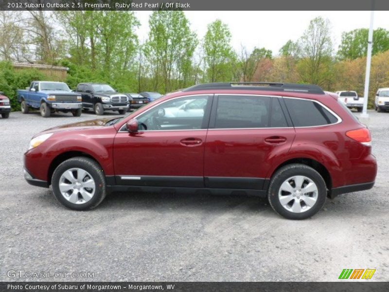 Ruby Red Pearl / Off Black 2012 Subaru Outback 2.5i Premium