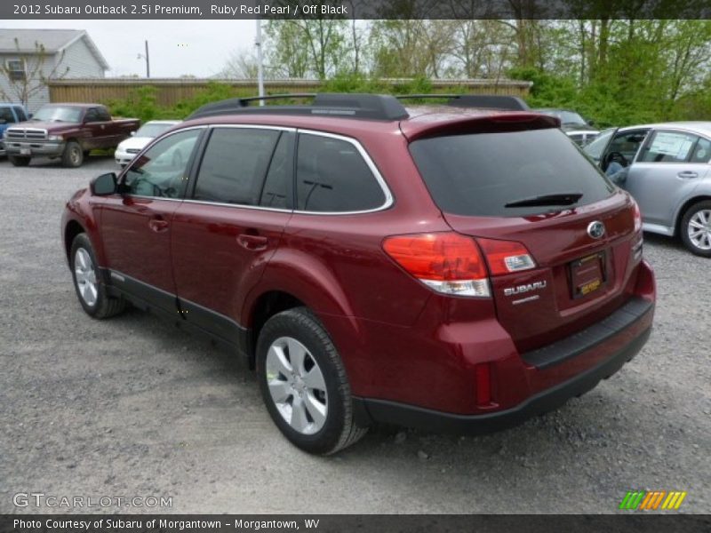 Ruby Red Pearl / Off Black 2012 Subaru Outback 2.5i Premium