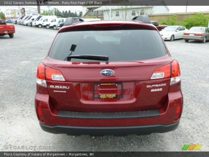 Ruby Red Pearl / Off Black 2012 Subaru Outback 2.5i Premium