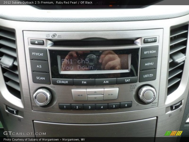 Ruby Red Pearl / Off Black 2012 Subaru Outback 2.5i Premium