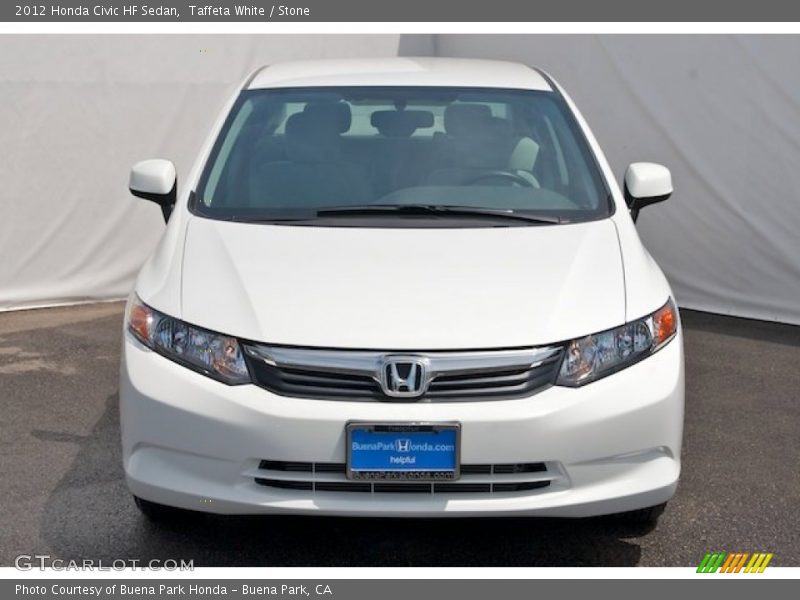 Taffeta White / Stone 2012 Honda Civic HF Sedan