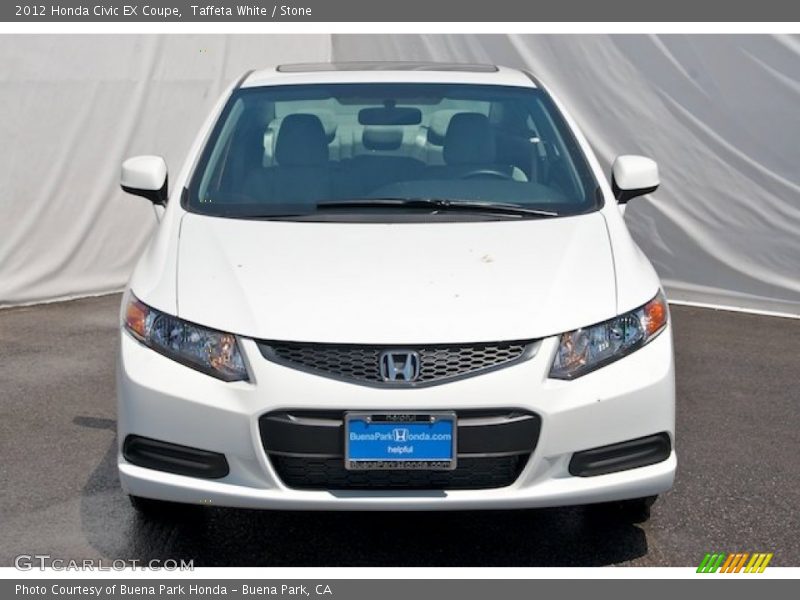 Taffeta White / Stone 2012 Honda Civic EX Coupe