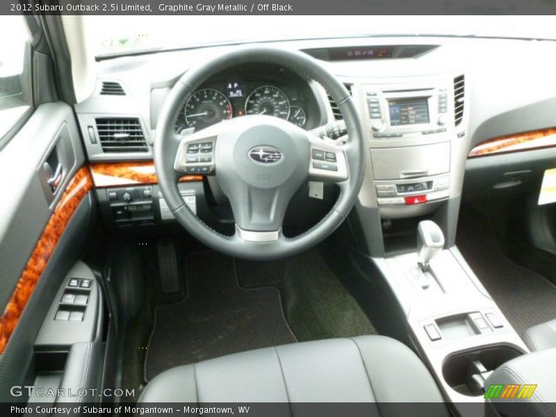 Graphite Gray Metallic / Off Black 2012 Subaru Outback 2.5i Limited