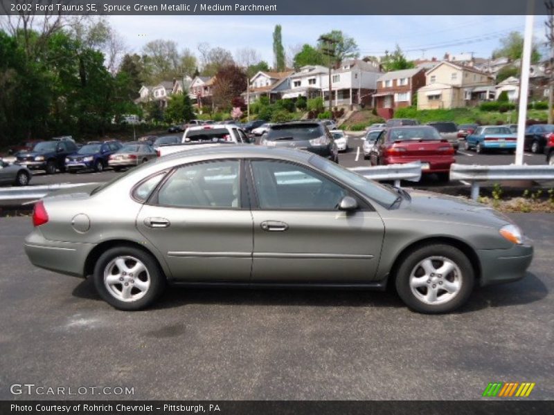 Spruce Green Metallic / Medium Parchment 2002 Ford Taurus SE