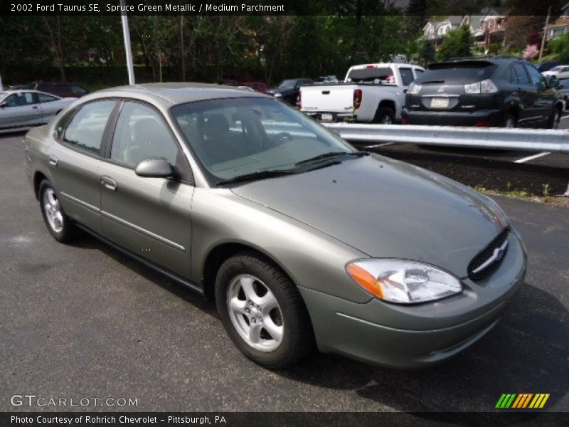 Spruce Green Metallic / Medium Parchment 2002 Ford Taurus SE