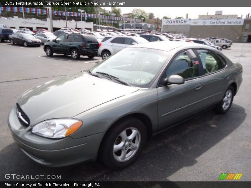 Spruce Green Metallic / Medium Parchment 2002 Ford Taurus SE