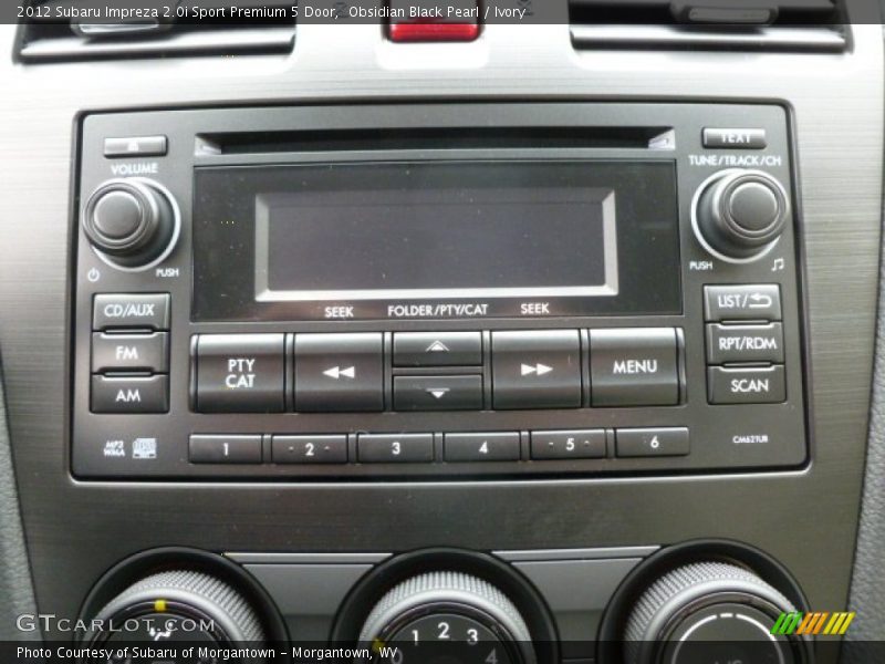 Audio System of 2012 Impreza 2.0i Sport Premium 5 Door