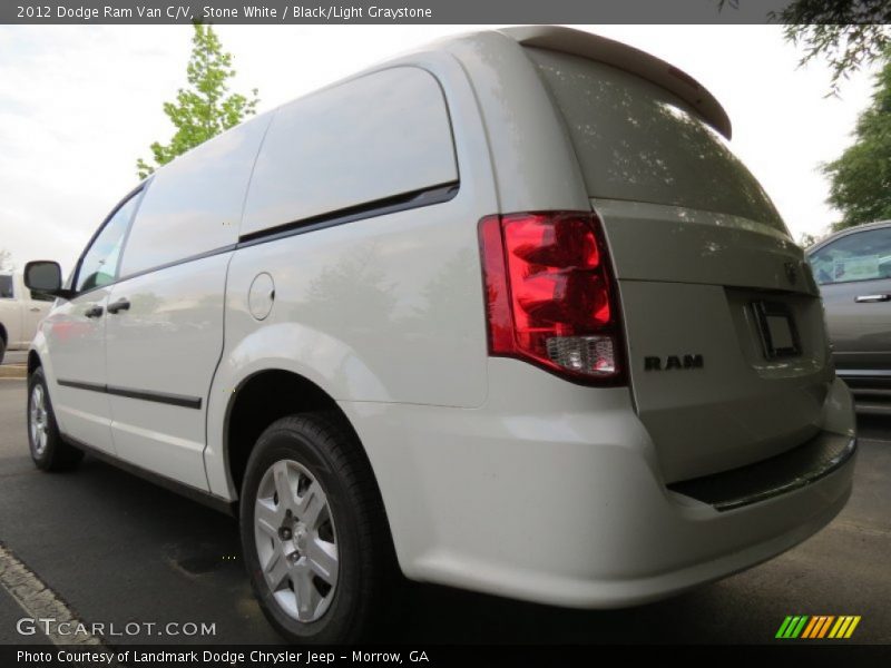 Stone White / Black/Light Graystone 2012 Dodge Ram Van C/V