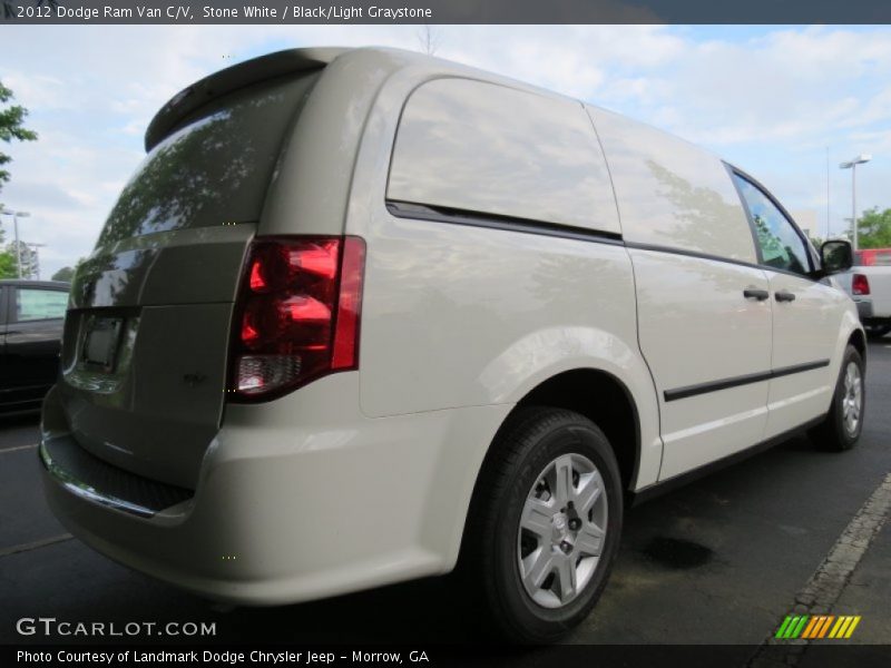Stone White / Black/Light Graystone 2012 Dodge Ram Van C/V