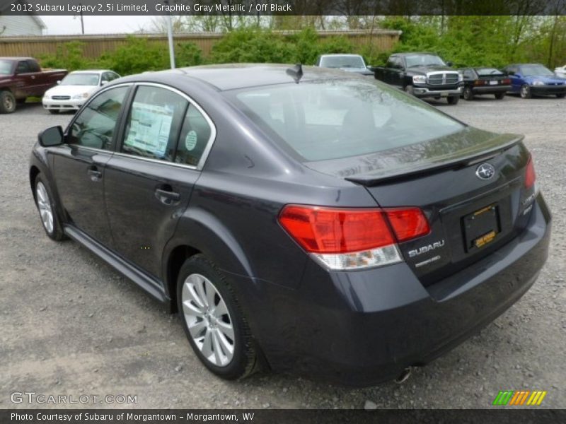 Graphite Gray Metallic / Off Black 2012 Subaru Legacy 2.5i Limited