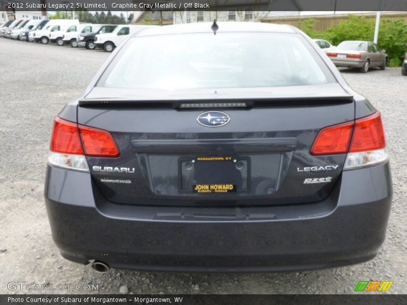 Graphite Gray Metallic / Off Black 2012 Subaru Legacy 2.5i Limited